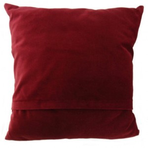 Cushion - Glen Appin - Brown Check (red) - back