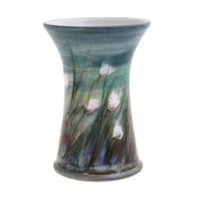 Highland Stoneware - Cotton Grass - Cylinder Vase - X-small